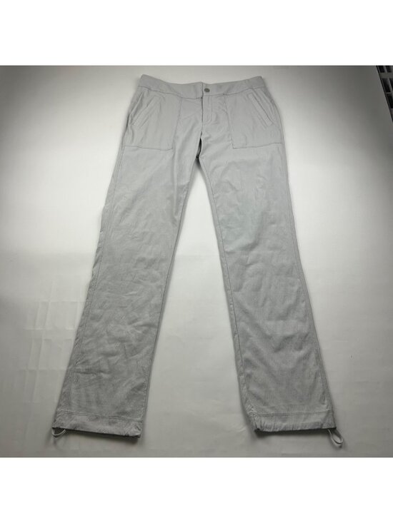 Athleta Pants - TALL Athleta Light Gray Stretch Nylon Trekkie Slim Leg Pant 12T